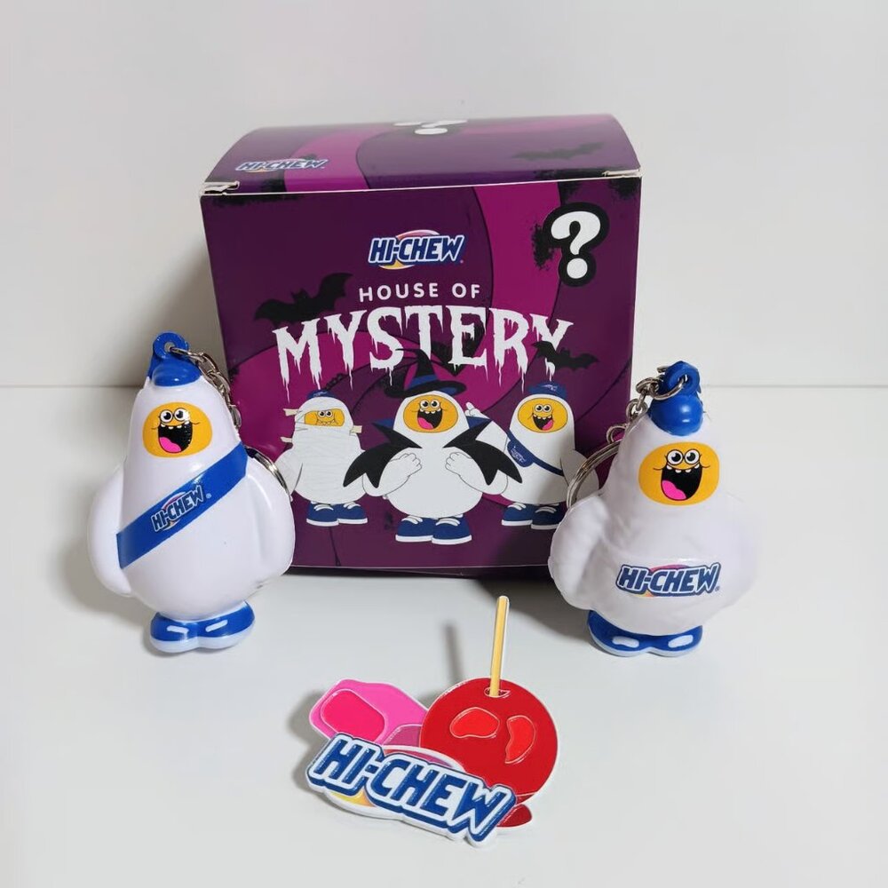 Hi-Chew Mystery Box Keychains and Pin